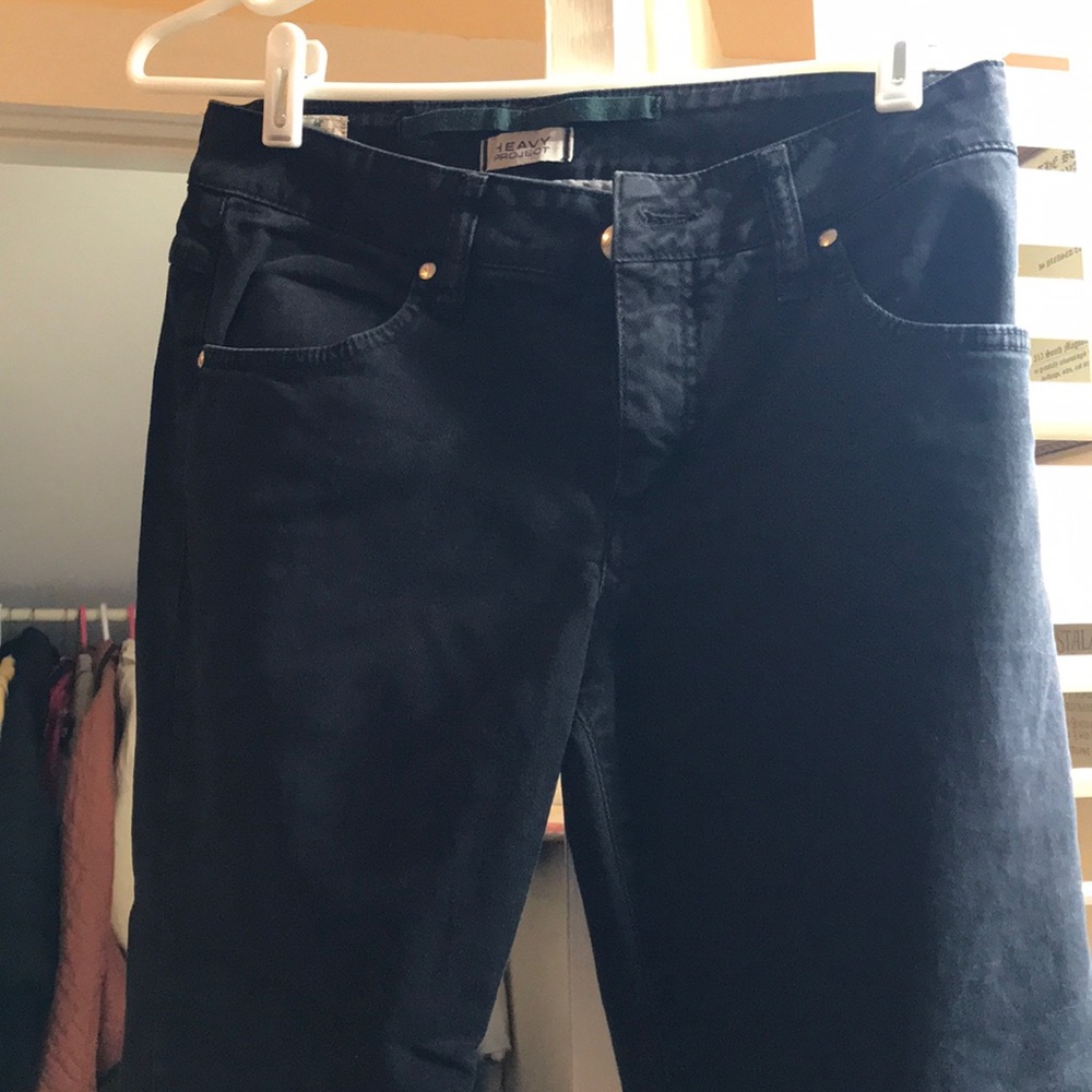 Black cotton jeans in premium denim, size 28